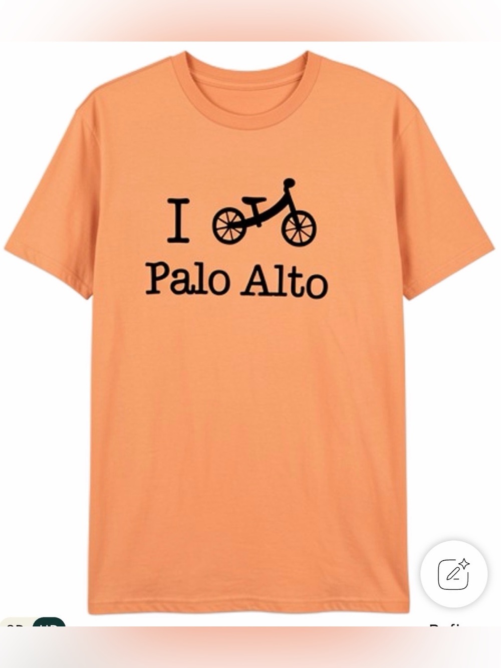District Peach I Bike Palo Alto Short Sleeve Tee